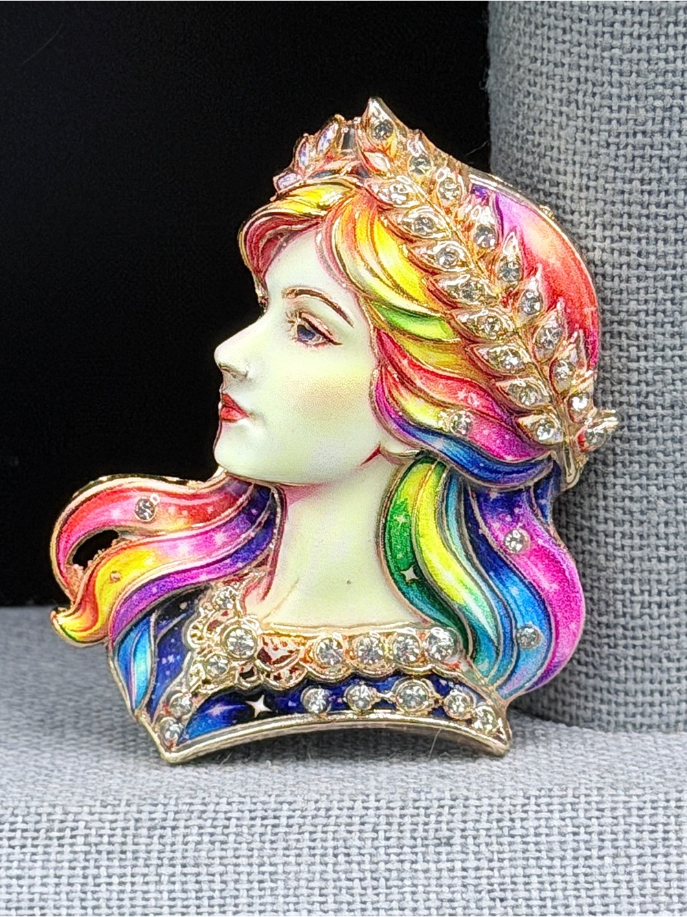 Virgo Goddess Zodiac Brooch